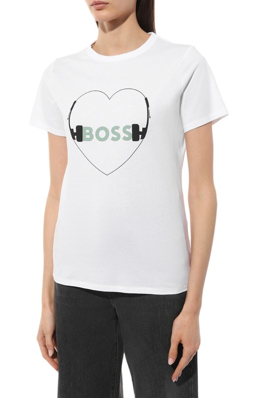 Хлопковая футболка BOSS Orange 50506966 Белый  50506966 Фото 3