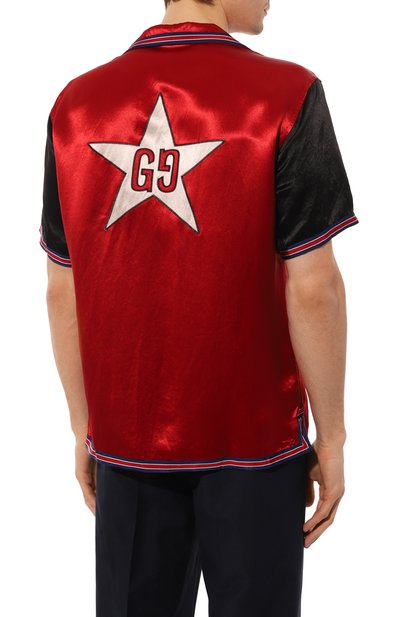 Рубашка из вискозы и льна GUCCI, арт. 568300 ZABX9, фото 4