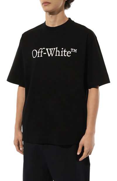 Хлопковая футболка OFF-WHITE, арт. 0MAA120C99JER008, фото 3