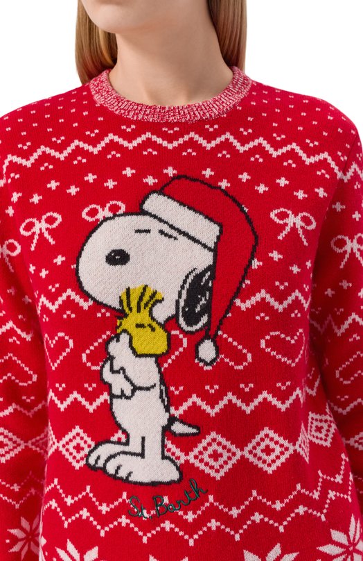 Пуловер из шерсти и вискозы MC2 Saint Barth QUE0014-04057I/NEW QUEEN P Красный  QUE0014-04057I/NEW QUEEN P Фото 5