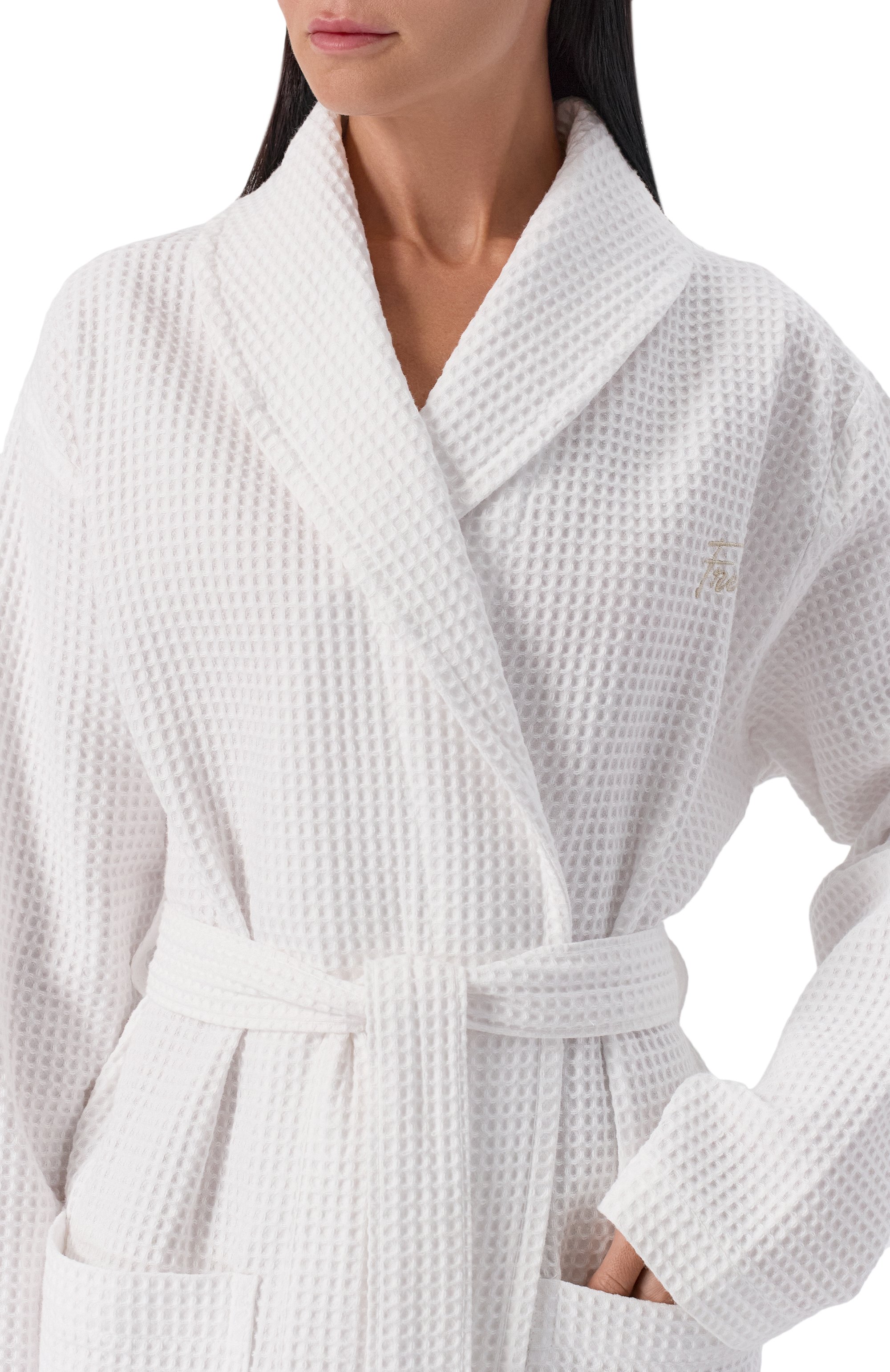 Хлопковый халат FRETTE белого цвета по цене 26400 руб., арт. FR6742 D2060 G02M/U, фото 8 Хлопковый халат FRETTE, арт. FR6742 D2060 G02M/U, фото 8