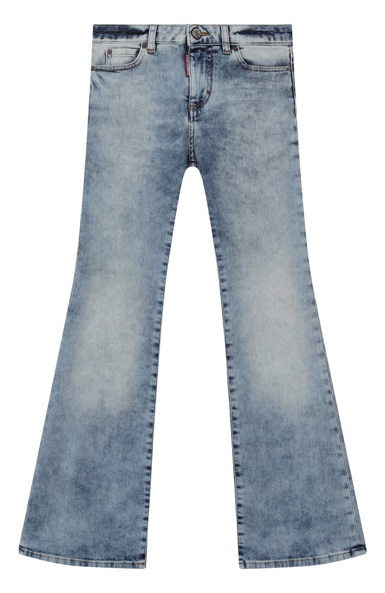 Детские джинсы DSQUARED2 голубого цвета, арт. DQ2633/D0AC2 | Фото 1 (Нос: Не проставлено; Материал внешний: Хло�пок; Детали: Потертости; Автоматизация состава: Проставлено; Ростовка одежда: 4 года | 104 см, 6 лет | 116 см, 8 лет | 128 см, 10 - 11 лет | 140 - 146см, 13 - 15 лет | 158 см, 16 лет | 164 см)