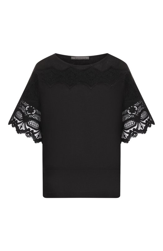 Топ изо льна и вискозы Maurizio W08460881 Чёрный W08460881