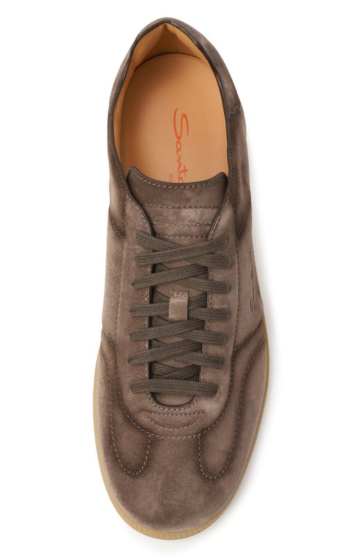 Замшевые кеды DBS-Olympic Santoni MBPG22072FARKSE2 Коричневый  MBPG22072FARKSE2 Фото 6