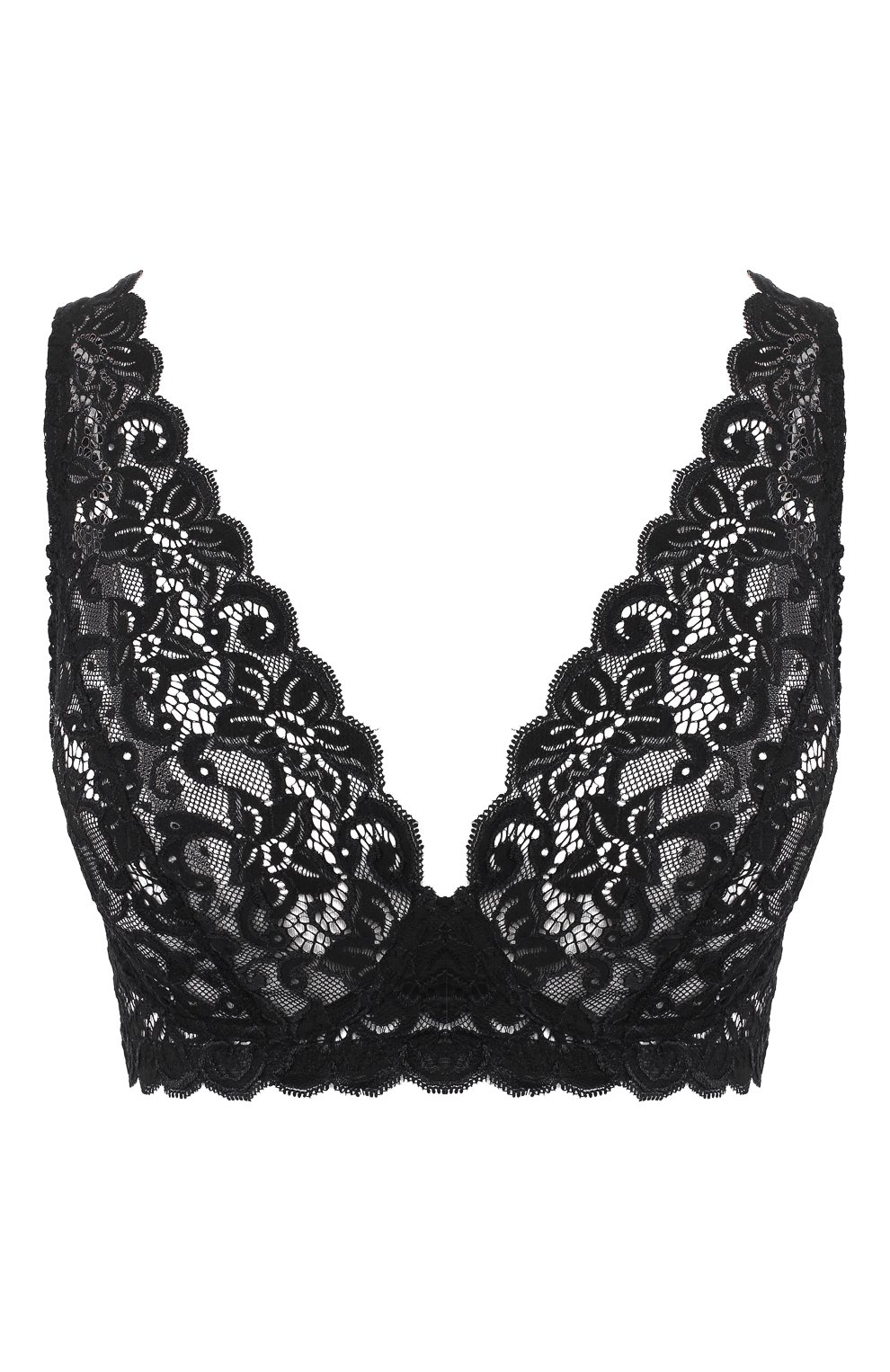 Кружевной бюстгальтер HANRO черного цвета по цене 9505 руб., арт. 071465, фото 1 Кружевной бюстгальтер HANRO, арт. 071465, фото 1