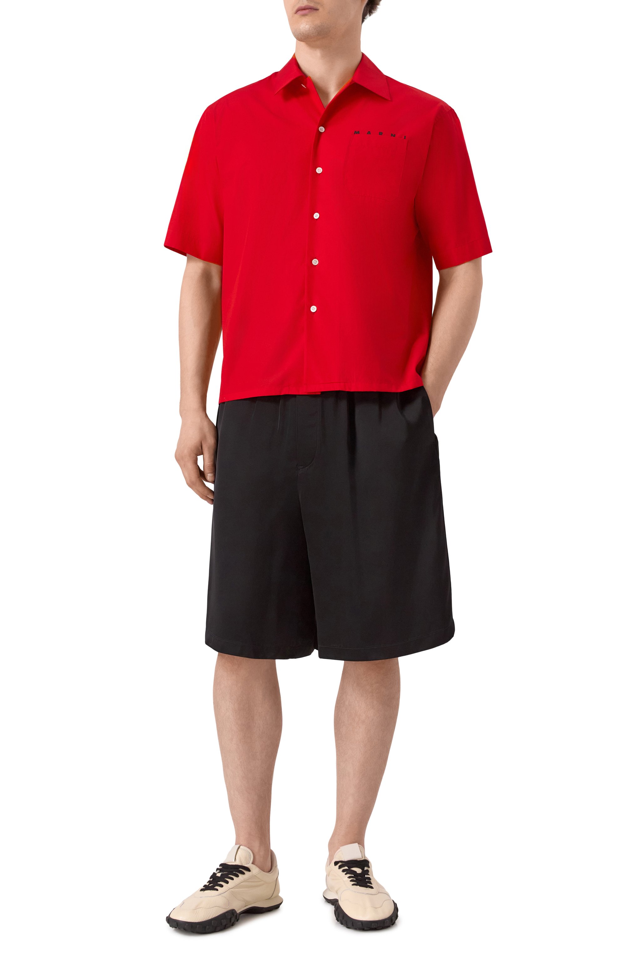 Хлопковая рубашка MARNI, арт. CUMU0213P8/USCT88, фото 2