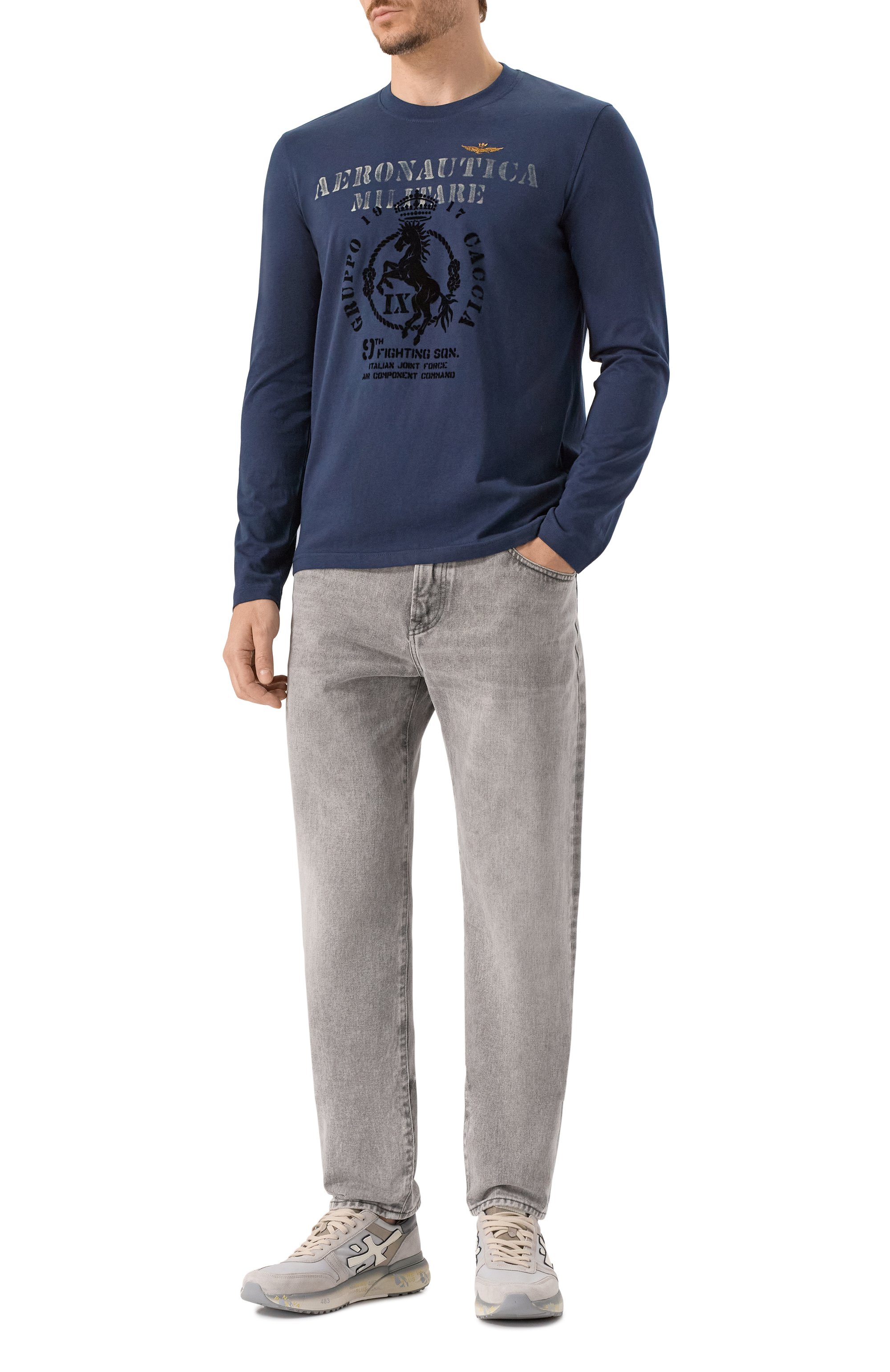 Хлопковый лонгслив AERONAUTICA MILITARE, арт. TS2471UJ00641, фото 2
