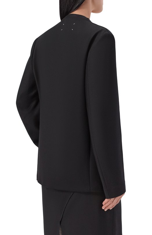 Шерстяной жакет Maison Margiela S51BN0441/S47782 Чёрный  S51BN0441/S47782 Фото 4