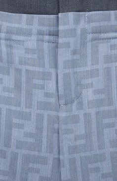 Детские хлопковые брюки FENDI голубого цвета, арт. JFF306/AMIX/8A-12+ | Фото 3 (Нос: Не проставлено; Материал внешний: Хлопок)