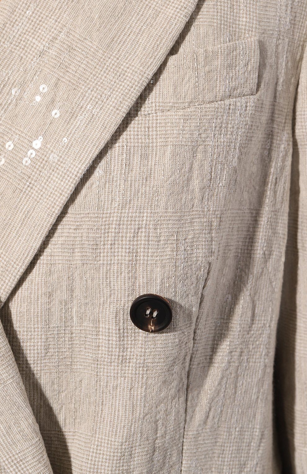 Льняной жакет с отделкой пайетками BRUNELLO CUCINELLI кремового цвета по цене 779500 руб., арт. MH5842371, фото 5 Льняной жакет с отделкой пайетками BRUNELLO CUCINELLI, арт. MH5842371, фото 5