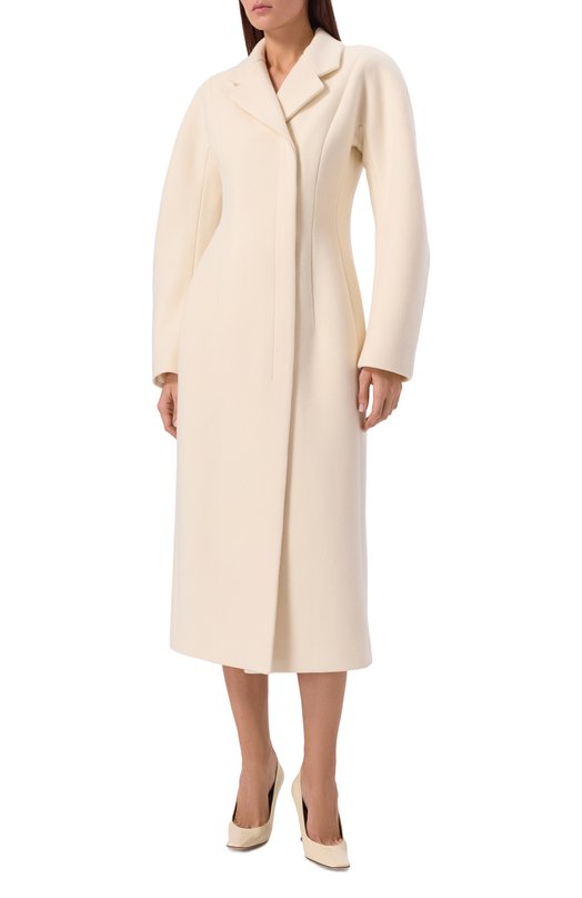 Шерстяное пальто Jacquemus 25HC0W00107AW0/0429 Кремовый  25HC0W00107AW0/0429 Фото 3