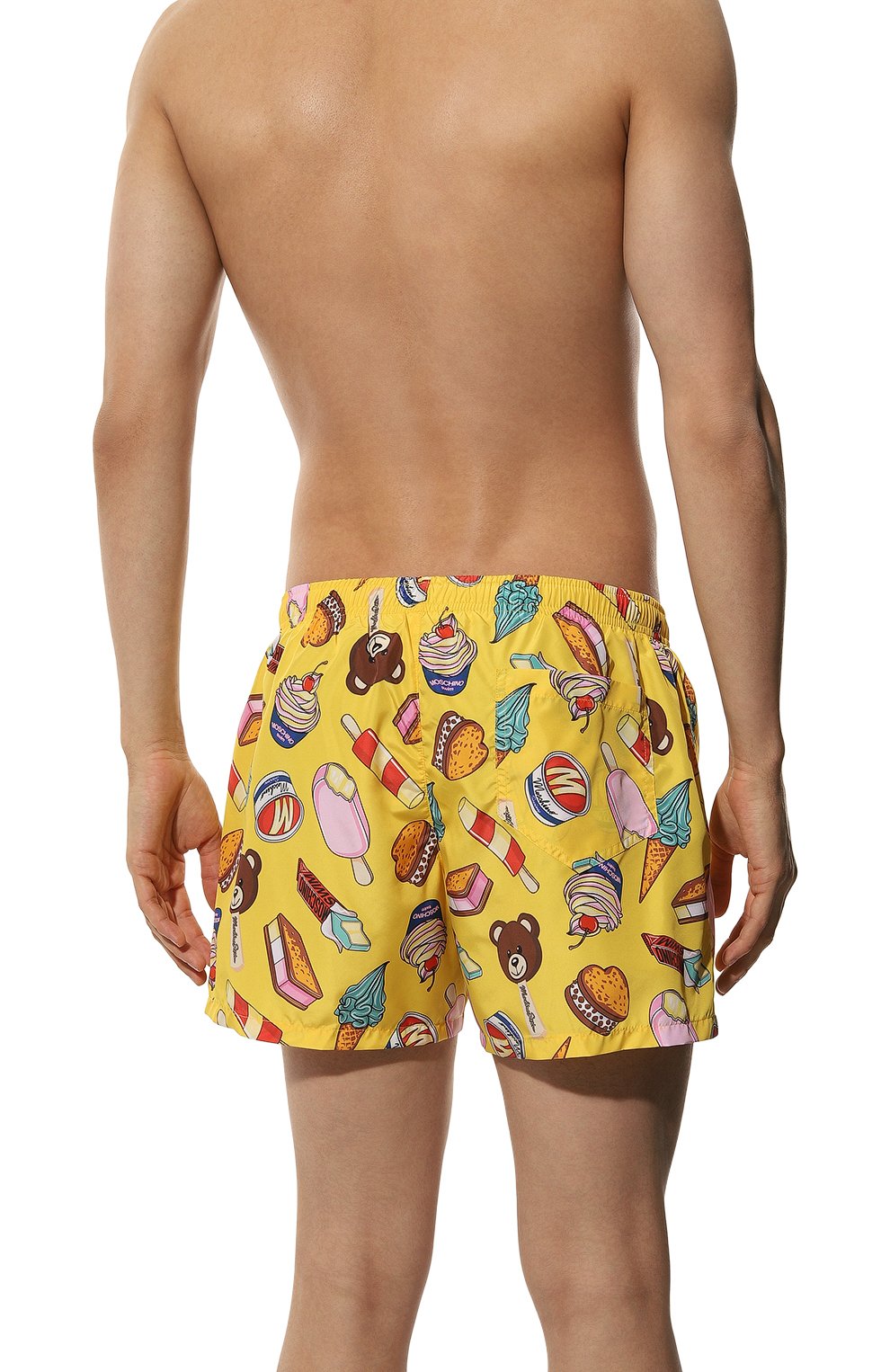 Плавки-шорты MOSCHINO желтого цвета по цене 11050 руб., арт. A4237/9303, фото 3 Плавки-шорты MOSCHINO, арт. A4237/9303, фото 3