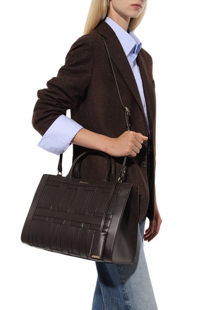 Сумка SANTONI темно-коричневого цвета по цене 225500 руб., арт. DIBGA2462CG-HRE0, фото 2 Сумка SANTONI, арт. DIBGA2462CG-HRE0, фото 2
