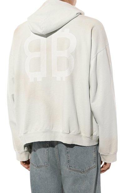 Хлопковое худи BALENCIAGA, арт. 742603/T0VU7, фото 4