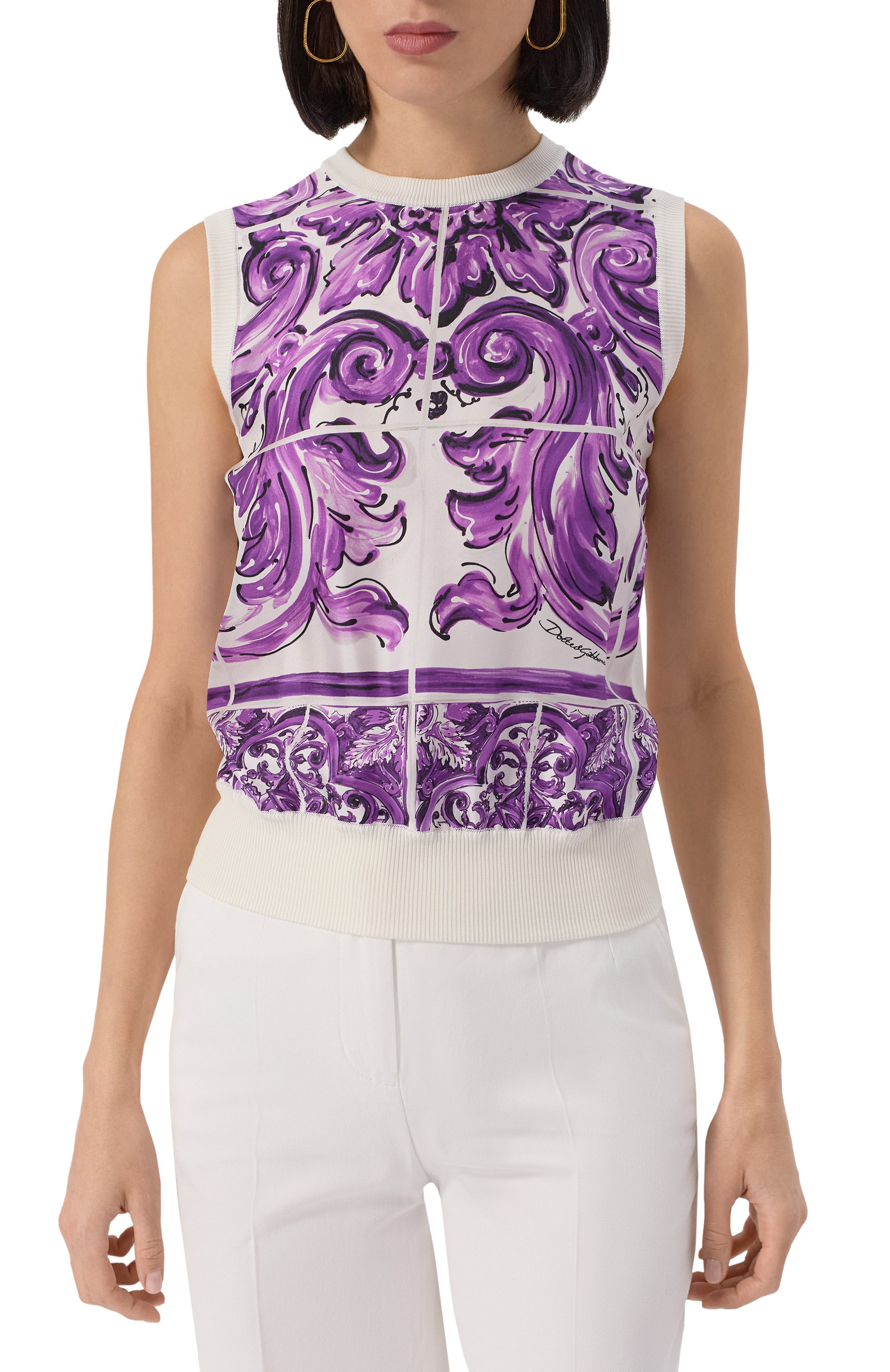 Шелковый топ DOLCE & GABBANA, арт. FXT06T/JBSJF, фото 3