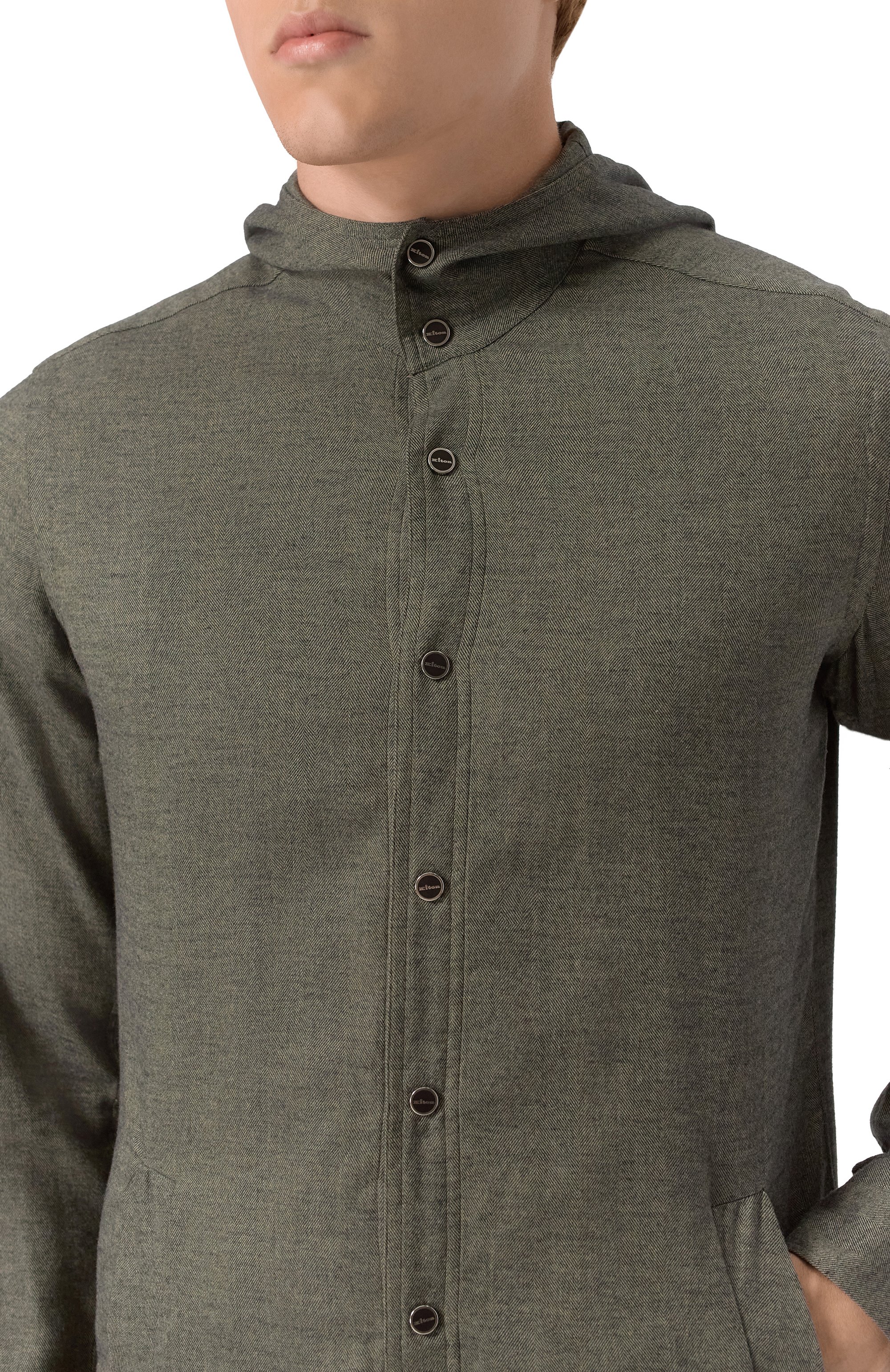 Рубашка из хлопка и лиоцелла KITON, арт. UMCMARH0944007, фото 5