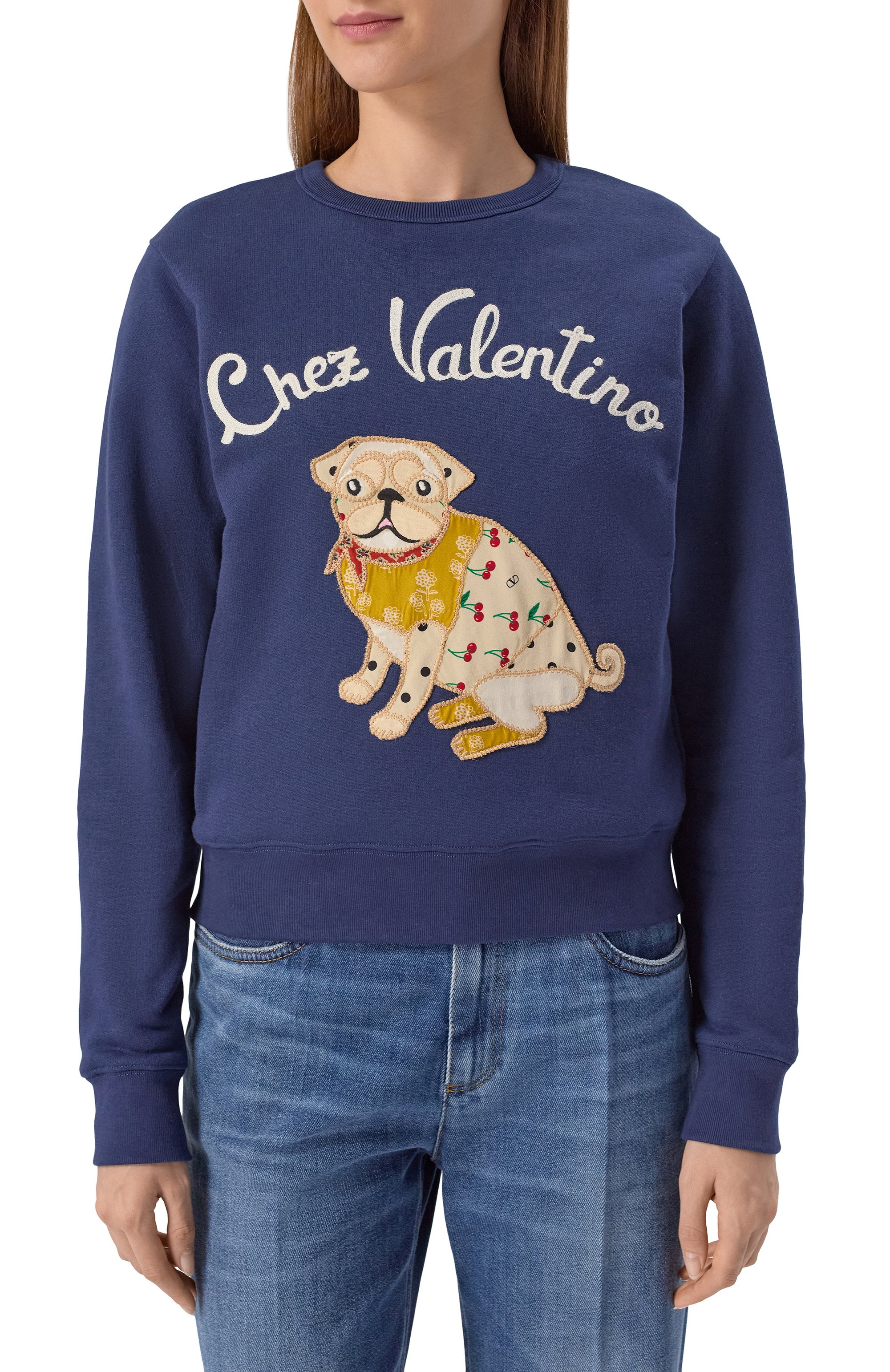 Хлопковый свитшот VALENTINO, арт. 7B3MF24Z9L8, фото 3