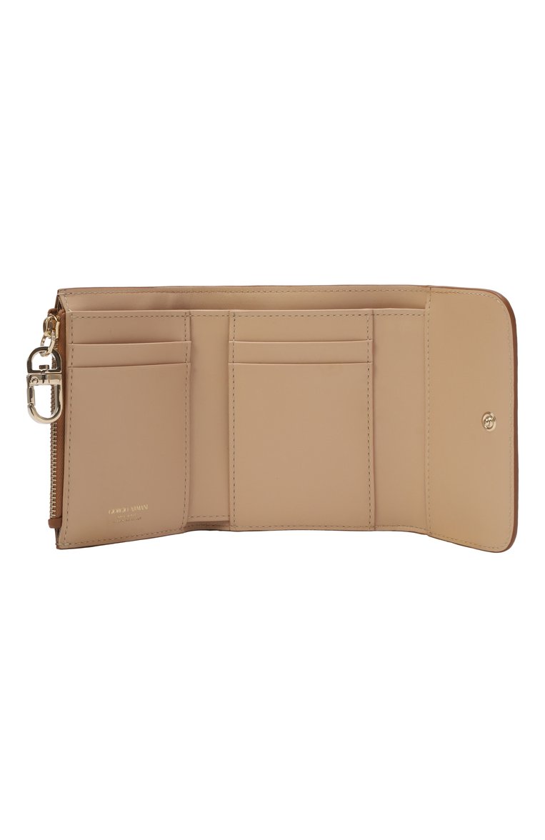 Женские кожаное портмоне GIORGIO ARMANI коричневого цвета, арт. GW001257/AF15593 | Фото 3 (Нос: Не проставлено; Материал: Натуральная кожа)