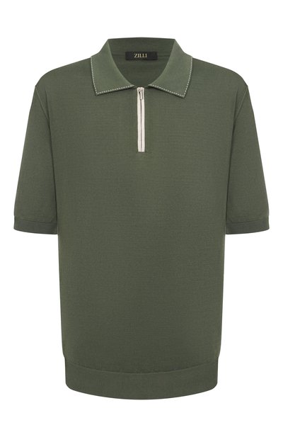 Мужское поло из шелка и хлопка ZILLI, арт. KZP002M0143VRIS00/62-64