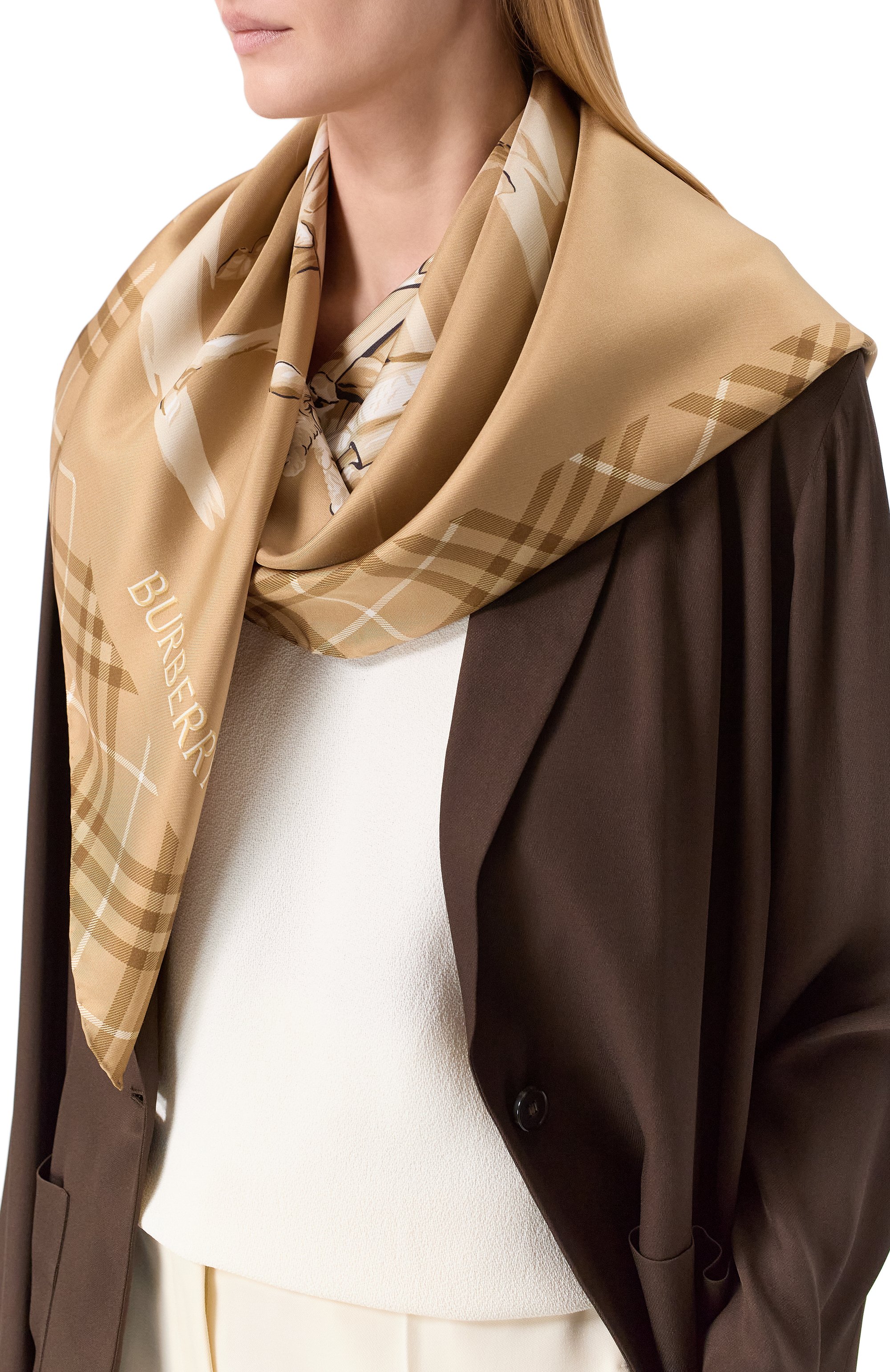 Шелковый платок BURBERRY, арт. 8125815, фото 2