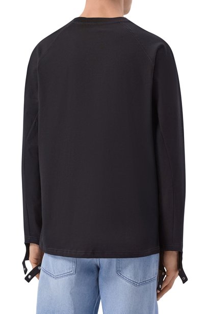 Хлопковый лонгслив DIESEL черного цвета по цене 23200 руб., арт. A22982/0DECG, фото 4 Хлопковый лонгслив DIESEL, арт. A22982/0DECG, фото 4