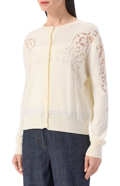 Кардиган из хлопка и вискозы ELIE SAAB, арт. TW010NR26/CK014, фото 3