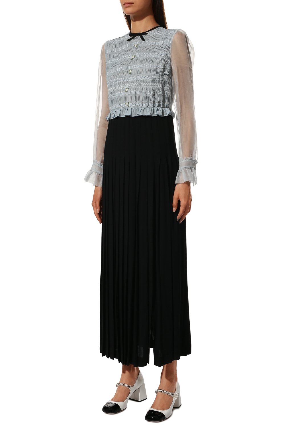 Платье из вискозы и шелка MIU MIU, арт. MF4055-1HXH-F0H5U, фото 3