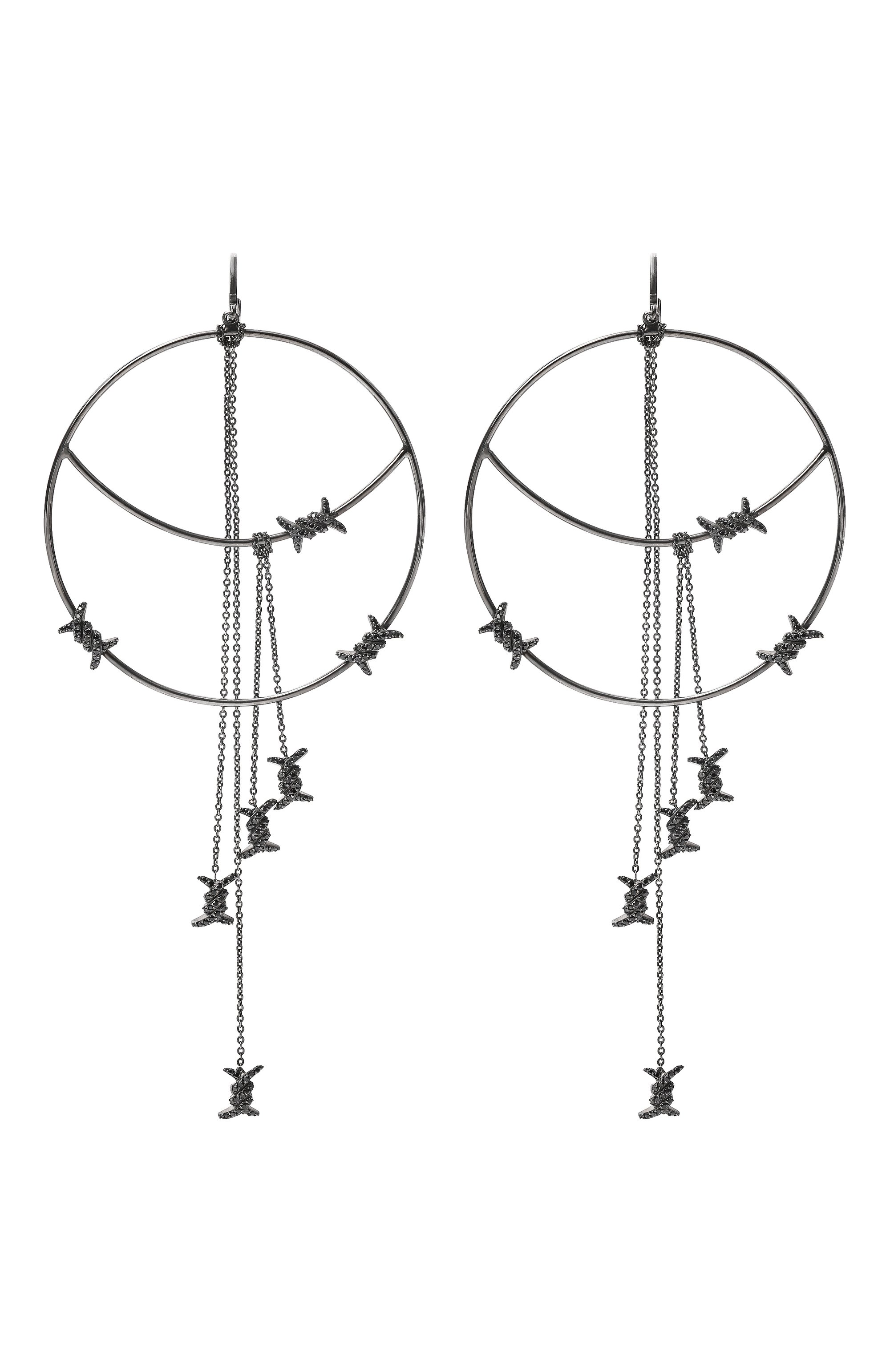 Серьги CAVIAR JEWELLERY черного цвета по цене 28000 руб., арт. TL008, фото 1 Серьги CAVIAR JEWELLERY, арт. TL008, фото 1