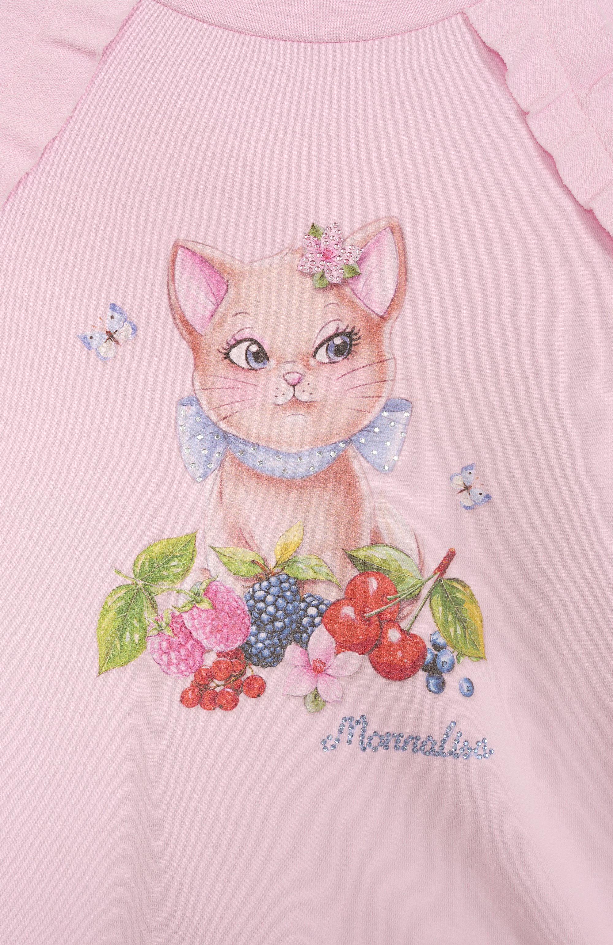 Хлопковый свитшот MONNALISA, арт. 19E616RU, фото 3