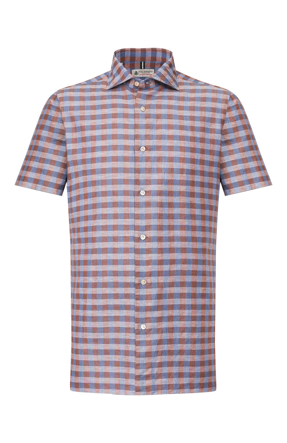 Рубашка изо льна и хлопка LUIGI BORRELLI, арт. EV08/NAND0 SS/TS9191, фото 1