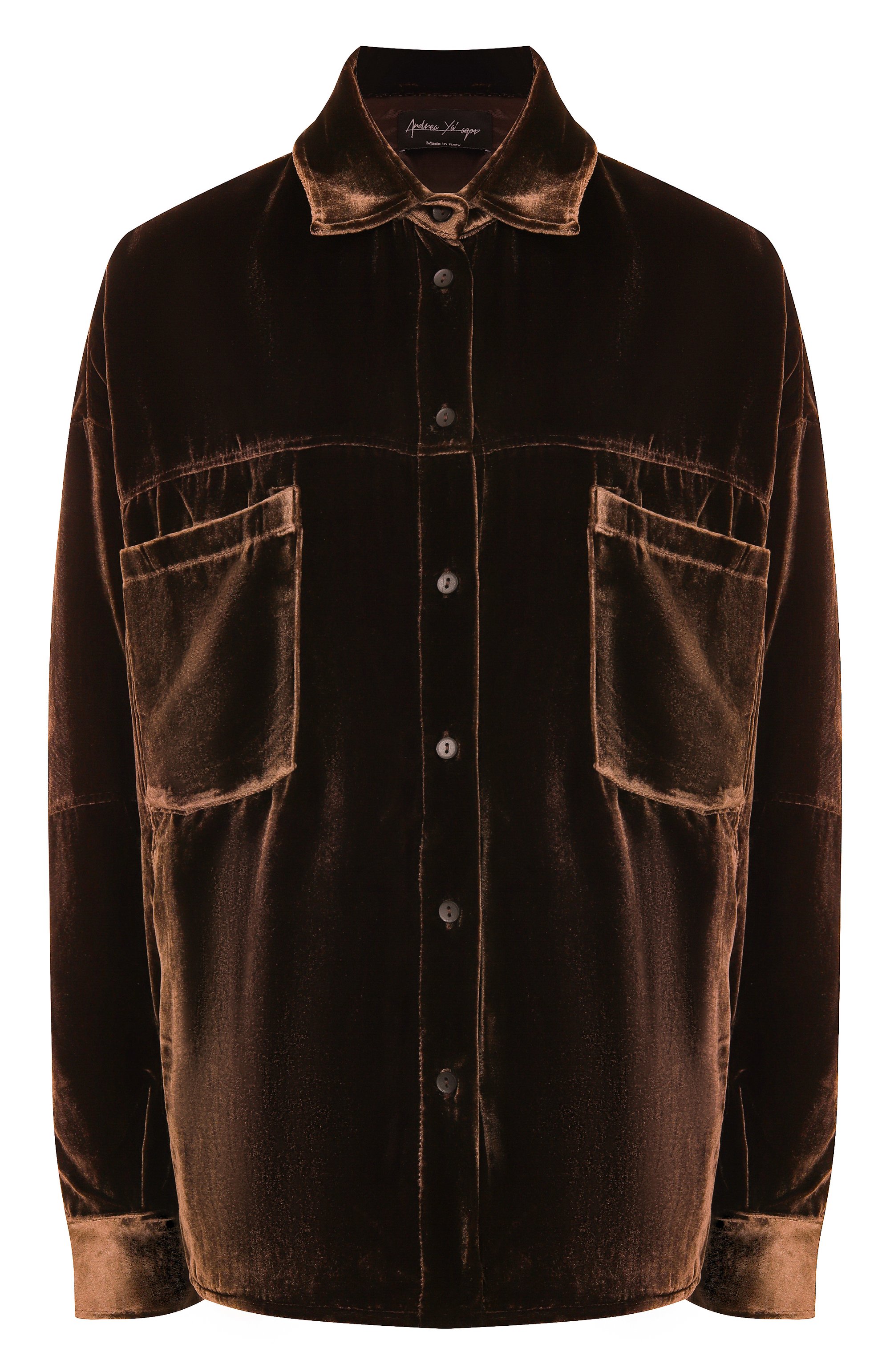 Бархатная рубашка ANDREA YA'AQOV, арт. 25WVEL23/SILK VISC0SE, фото 1