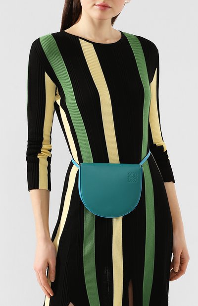Сумка heel LOEWE бирюзового цвета по цене 99500 руб., арт. 103.21.V01, фото 2 Сумка heel LOEWE, арт. 103.21.V01, фото 2