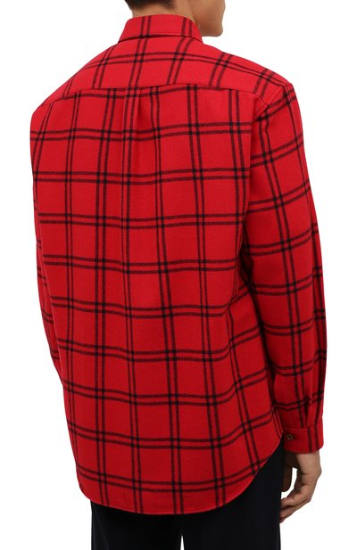 Шерстяная рубашка GUCCI красного цвета по цене 119000 руб., арт. 663380/ZAHB1, фото 4 Шерстяная рубашка GUCCI, арт. 663380/ZAHB1, фото 4