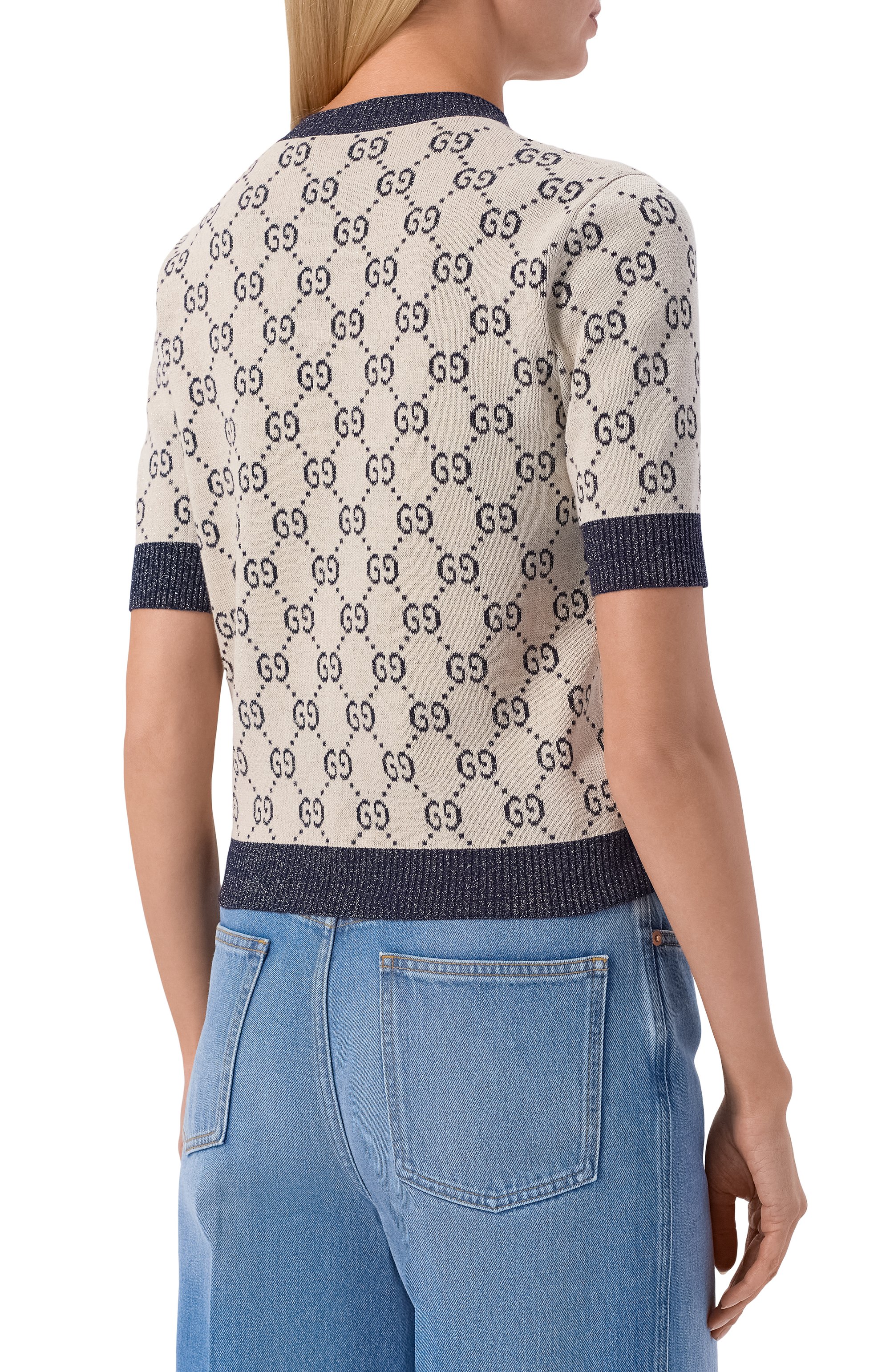 Хлопковый пуловер GUCCI, арт. 692717/XKB54, фото 4