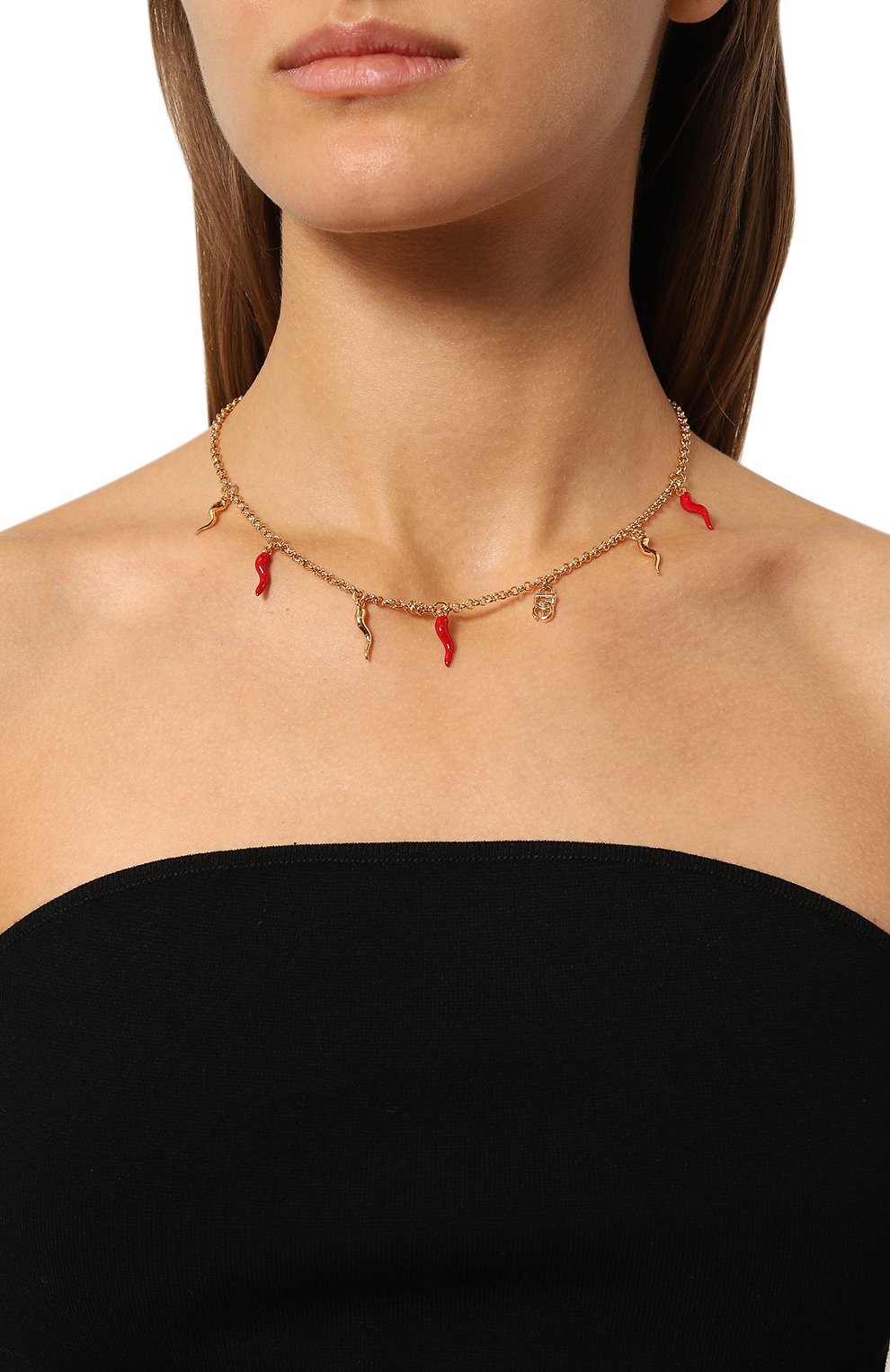 Колье DOLCE & GABBANA золотого цвета по цене 72950 руб., арт. WNQ6C2 W1111, фото 2 Колье DOLCE & GABBANA, арт. WNQ6C2 W1111, фото 2