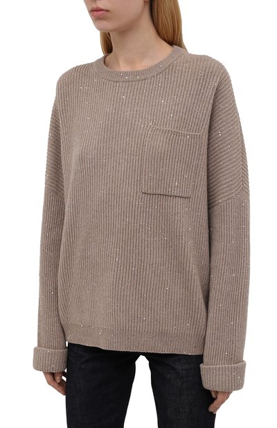Пуловер из кашемира и шерсти BRUNELLO CUCINELLI, арт. MBM755800, фото 3