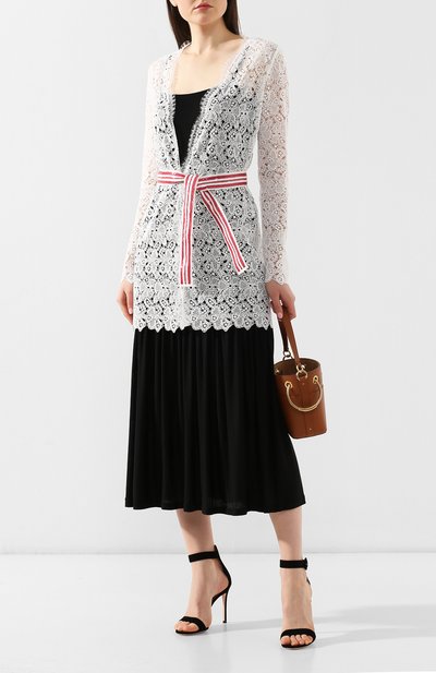 Кардиган с поясом ERMANNO ERMANNO SCERVINO белого цвета по цене 24350 руб., арт. 44 T CP38 MAC, фото 2 Кардиган с поясом ERMANNO ERMANNO SCERVINO, арт. 44 T CP38 MAC, фото 2