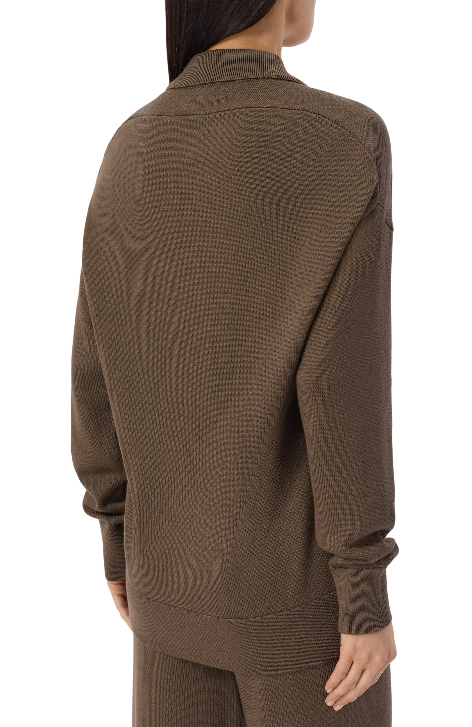 Шерстяное поло YUZEFI, арт. DELARA-DRAPE BACK P0L0 NECK JUMPER, фото 4