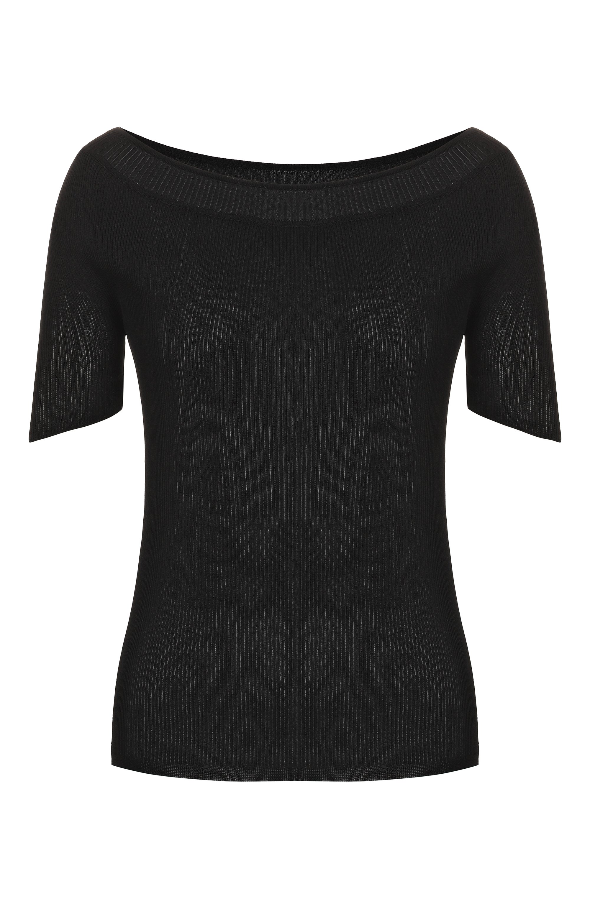 Пуловер из вискозы KHAITE черного цвета по цене 175500 руб., арт. 9714435/K435, фото 1 Пуловер из вискозы KHAITE, арт. 9714435/K435, фото 1