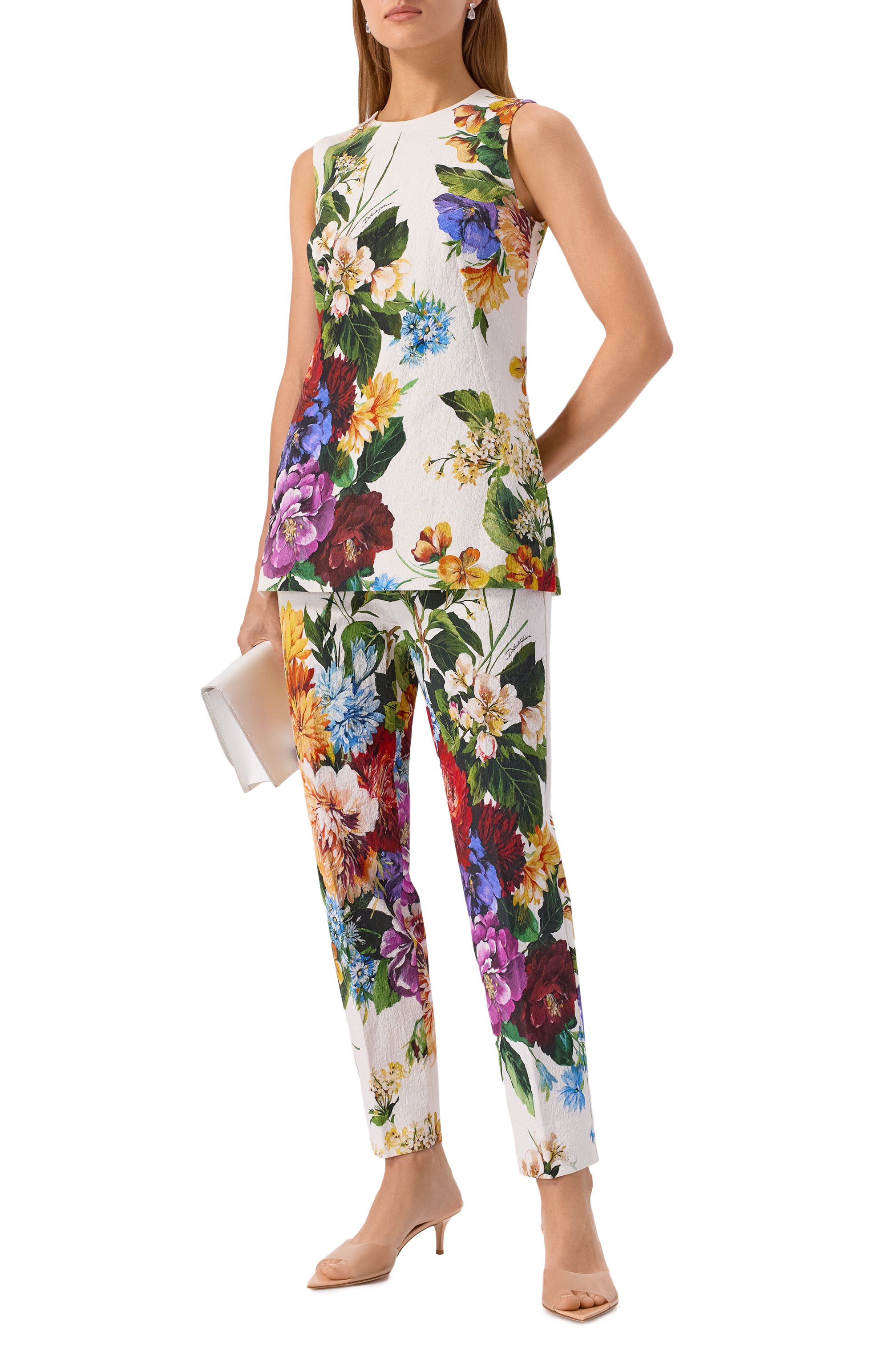 Брюки из хлопка и вискозы DOLCE & GABBANA, арт. FTDCZT/FSRQU, фото 2