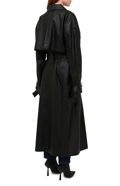 Тренч LESYANEBO черного цвета по цене 68000 руб., арт. FW21/H-621/VL/FT, фото 4 Тренч LESYANEBO, арт. FW21/H-621/VL/FT, фото 4