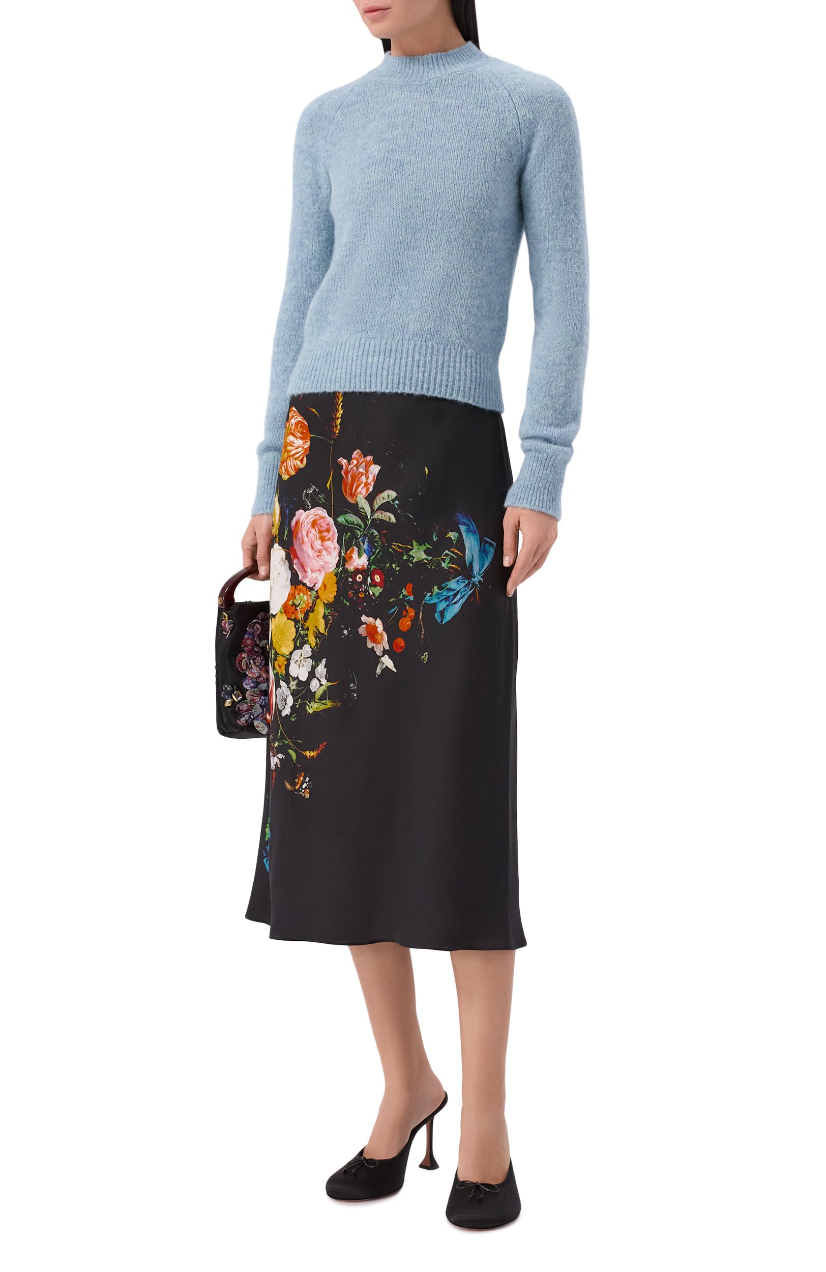 Шерстяной свитер DRIES VAN NOTEN голубого цвета по цене 69950 руб., арт. 011203/4709, фото 2 Шерстяной свитер DRIES VAN NOTEN, арт. 011203/4709, фото 2