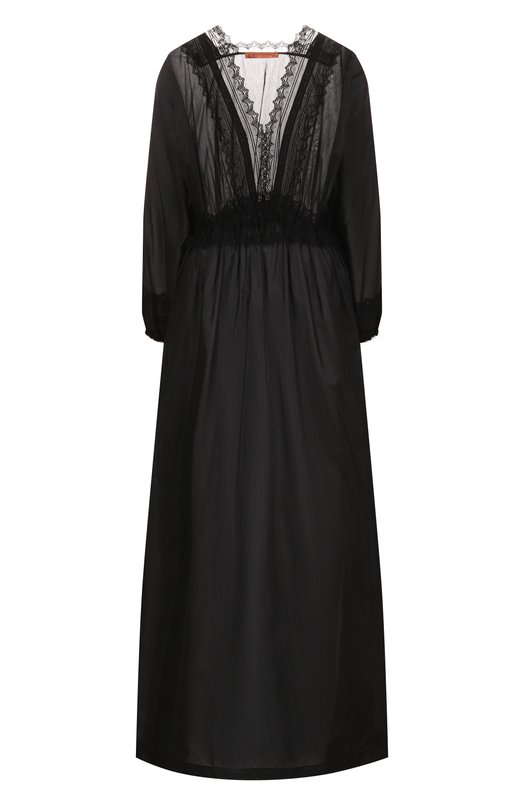 Платье из хлопка и шелка Ermanno Scervino D464Q621RUQ Чёрный D464Q621RUQ