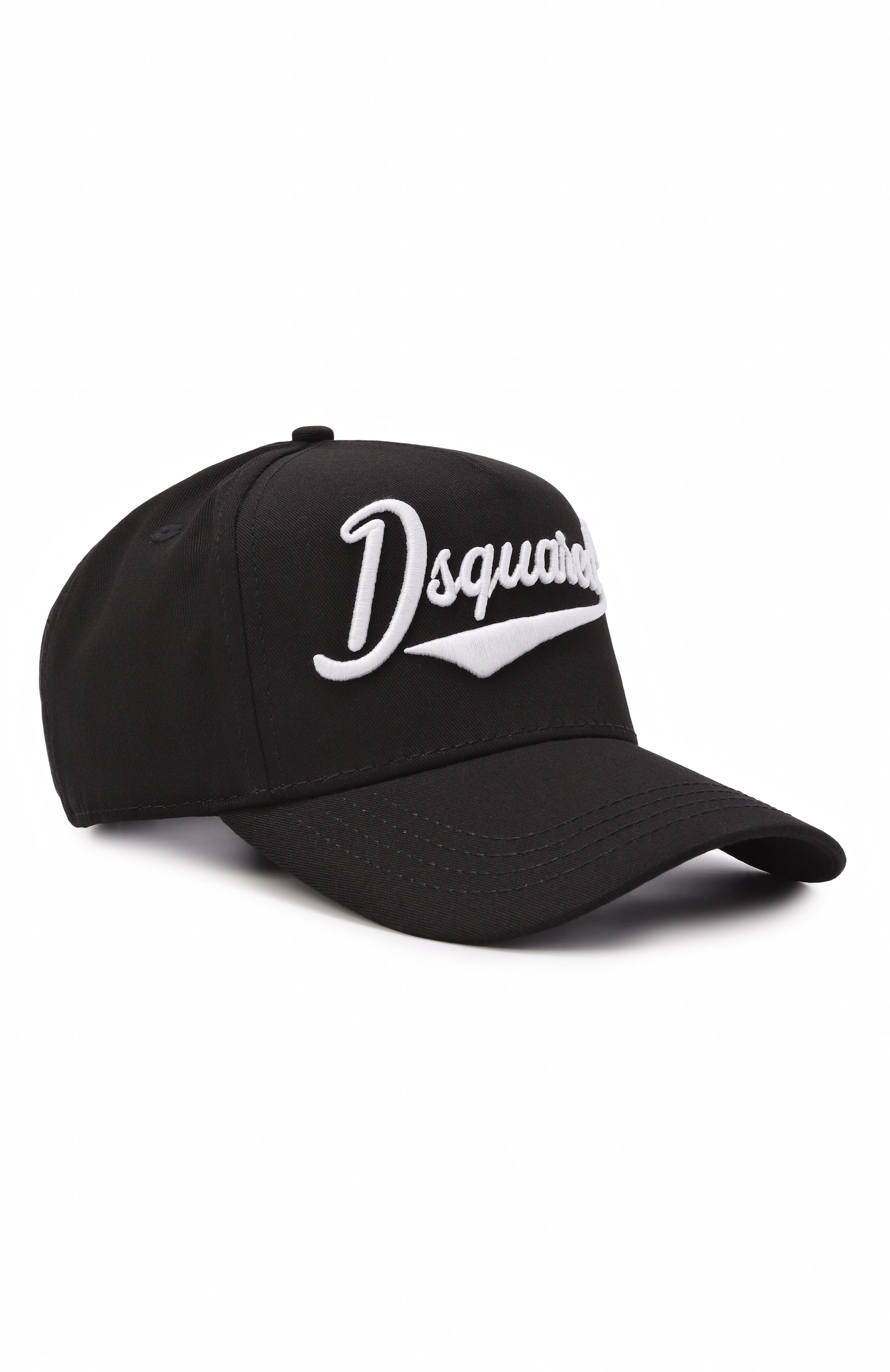 Хлопковая бейсболка DSQUARED2 черного цвета по цене 22700 руб., арт. BCM0881/05C00001, фото 1 Хлопковая бейсболка DSQUARED2, арт. BCM0881/05C00001, фото 1