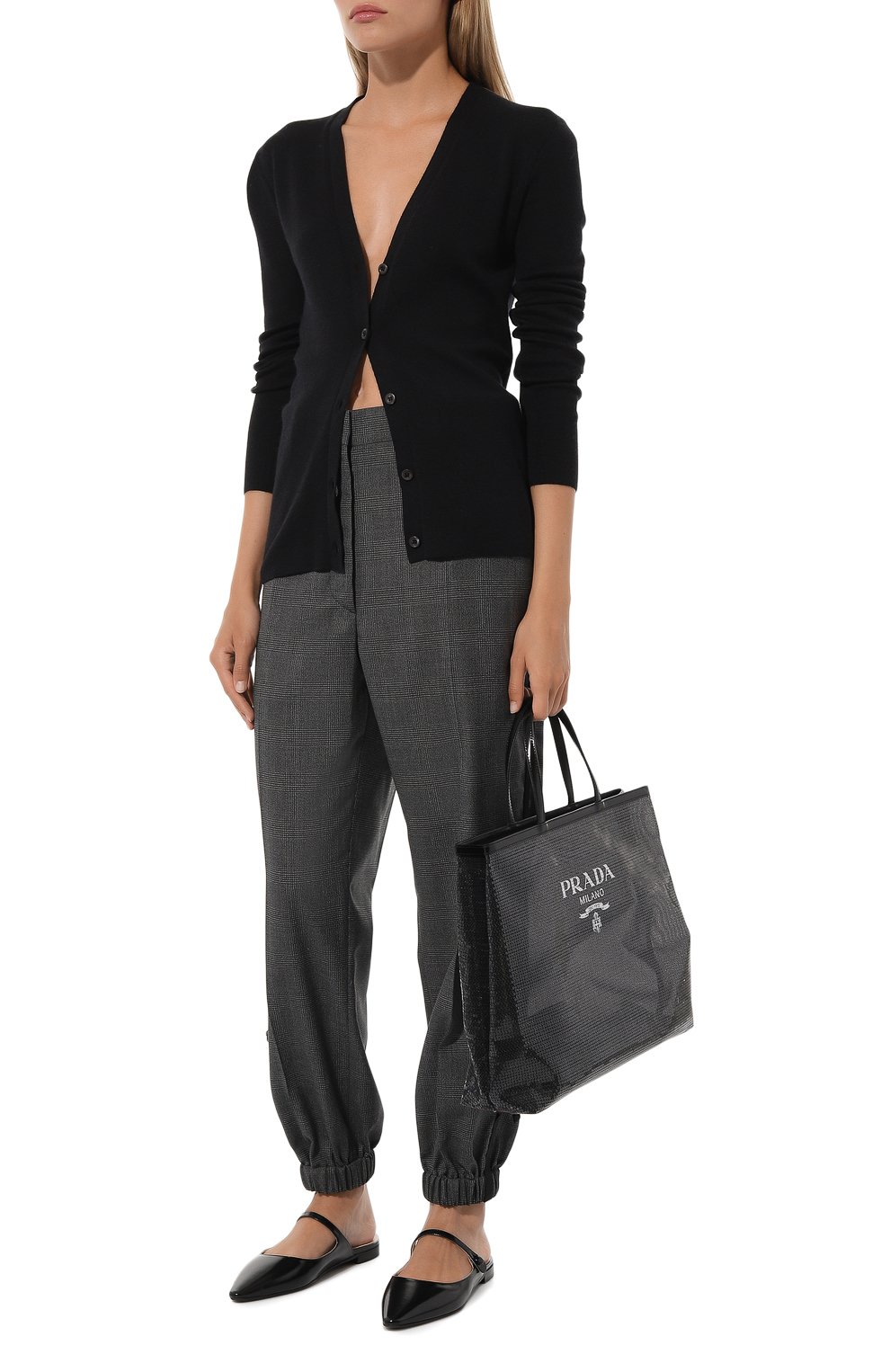 Джоггеры из шерсти и шелка PRADA, арт. P274E-1UWJ-F0031-212, фото 2