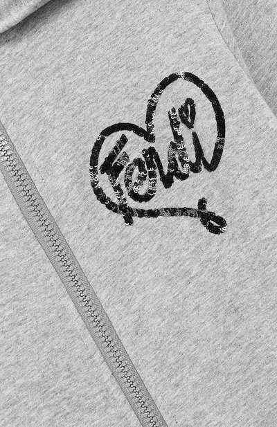 Хлопковый кардиган на молнии с капюшоном FENDI, арт. JFH061/A4RA/10A-12A, фото 3