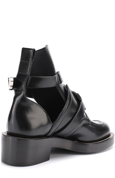 Кожаные ботинки creepers с ремешками BALENCIAGA, арт. 477196/WART0, фото 4