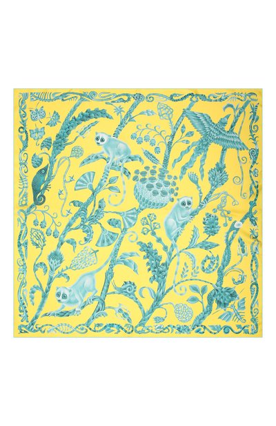 Шелковый платок lemur in yellow KIRILL OVCHINNIKOV, арт. 90\Ly, фото 3