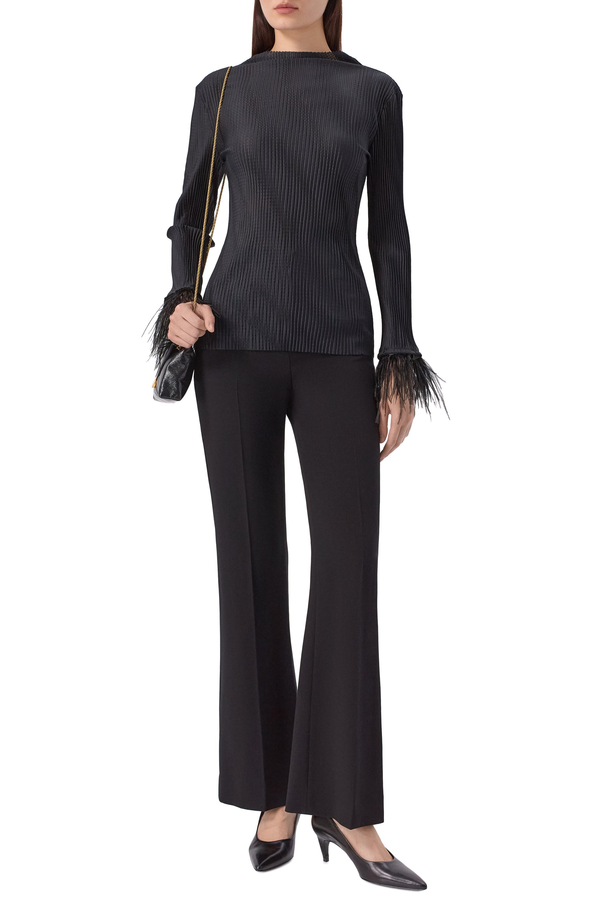 Топ с отделкой перьями BOSS, арт. 50548647, фото 2