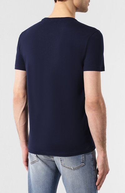 Хлопковая футболка POLO RALPH LAUREN темно-синего цвета по цене 9660 руб., арт. 710752708, фото 4 Хлопковая футболка POLO RALPH LAUREN, арт. 710752708, фото 4